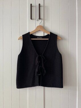 Miou Muse Tied Front Knitted Vest